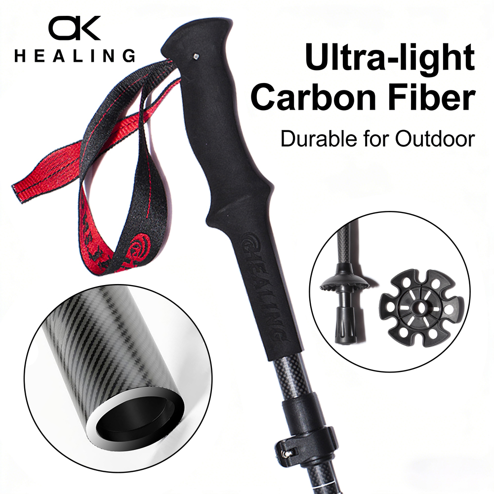 Nordic Walking Poles Carbon 100 - Bâtons de randonnée ultralégers en fibre
