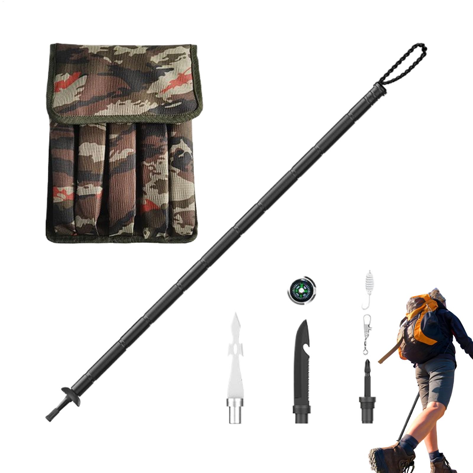 Folding Walking Sticks Hiking Adjustable - Bâtons de Trekking pour randonnée bâtons