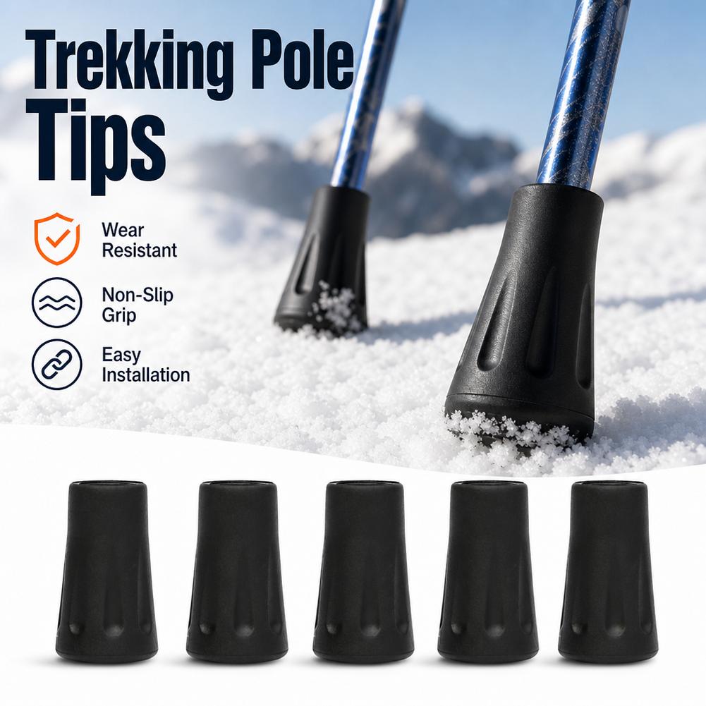 Trekking Pole Rubber Tips Feet Replacement - 5/10 embouts en caoutchouc antidérapant pour