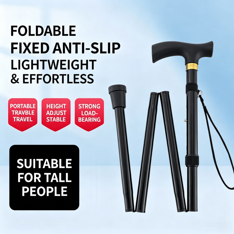 Folding Walking Sticks Hiking Adjustable - Canne de marche pliante, bâton de