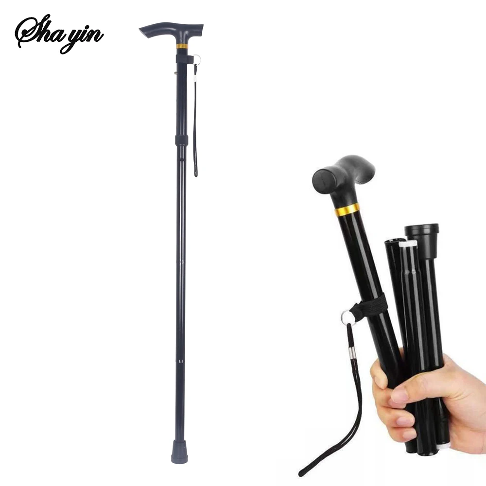 Folding Walking Sticks Hiking Adjustable - Bâton de randonnée pliable et télescopique,
