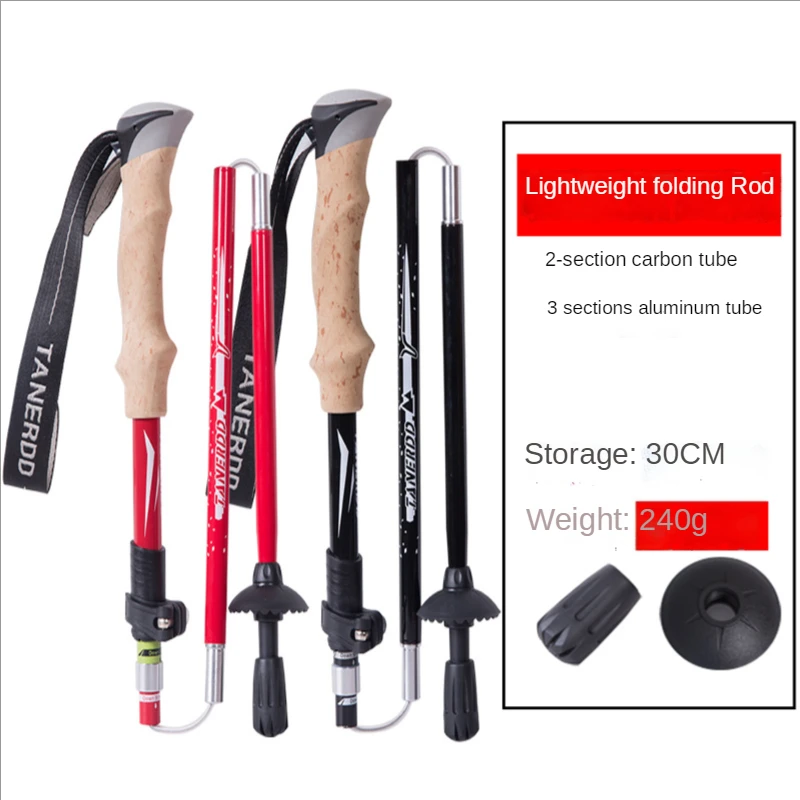 Canne de trekking télescopique - Carbon Fiber Trekking Poles Ultralight Pair avis et prix