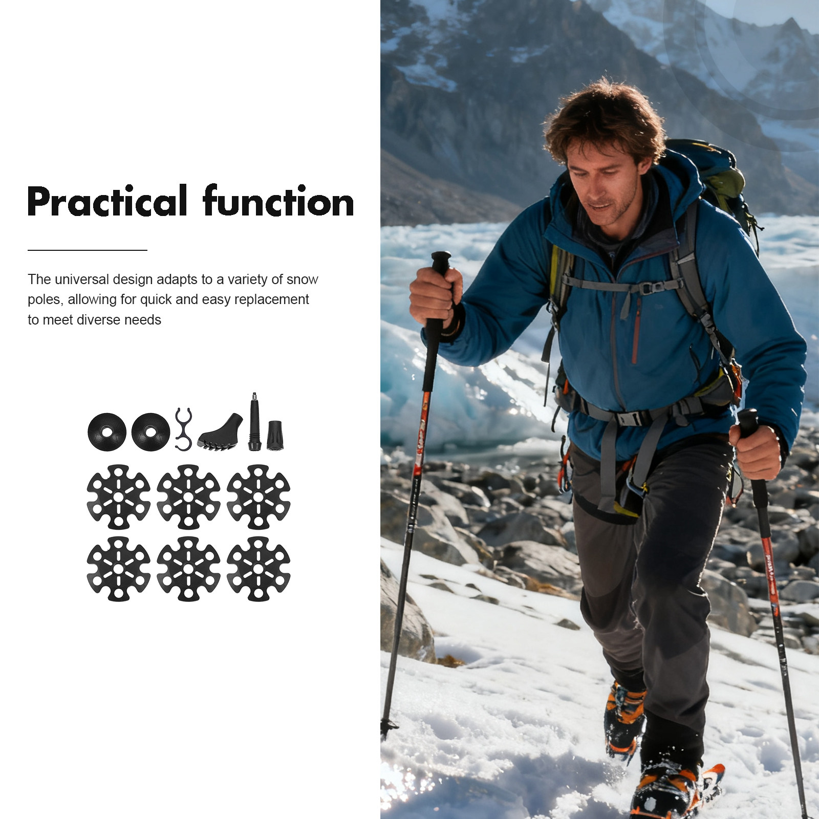 1 jeu de capuchons de remplace - Snow Baskets Mud Baskets Trekking Pole avis et prix
