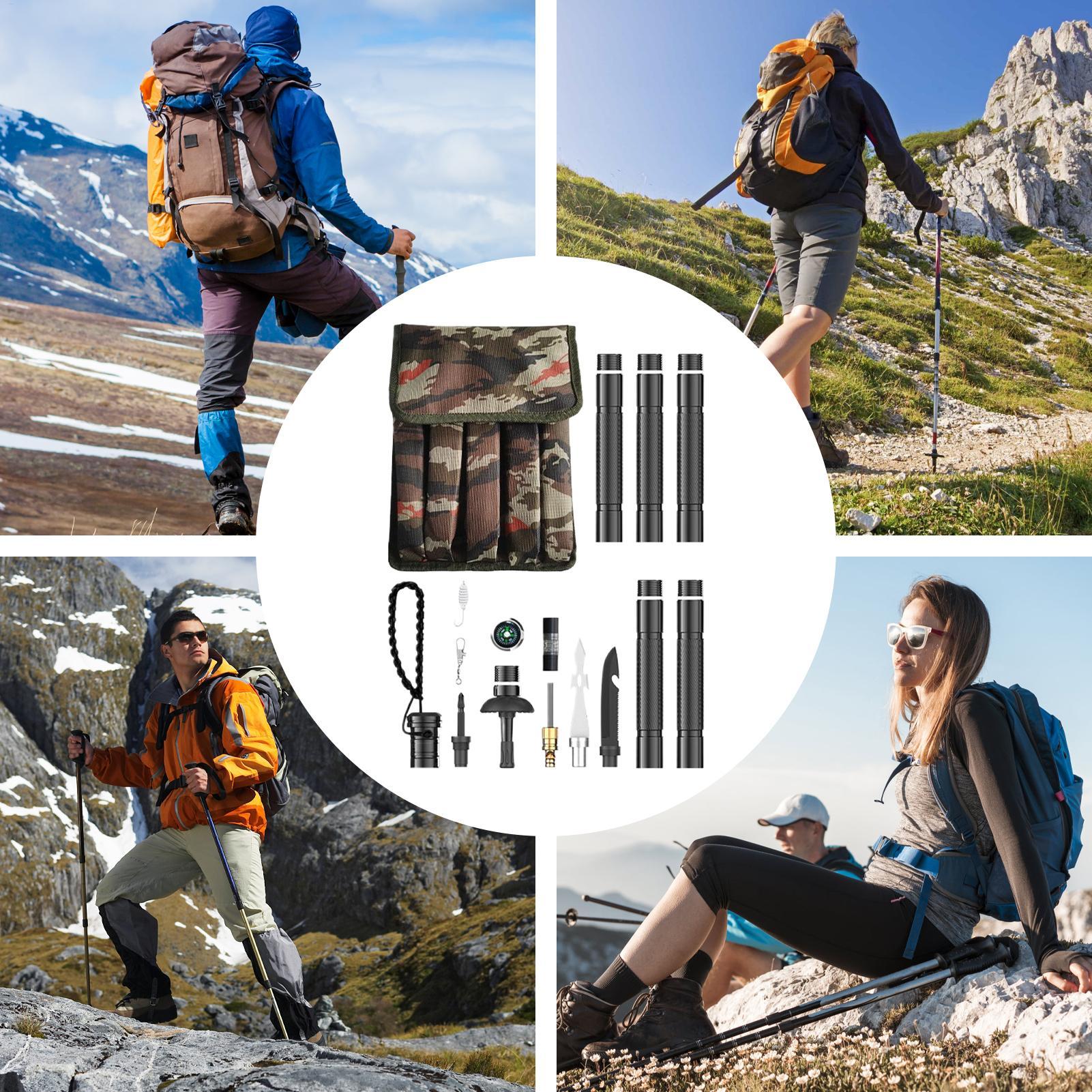 Bâtons de randonnée bâtons de  - Folding Walking Sticks Hiking Adjustable avis et prix