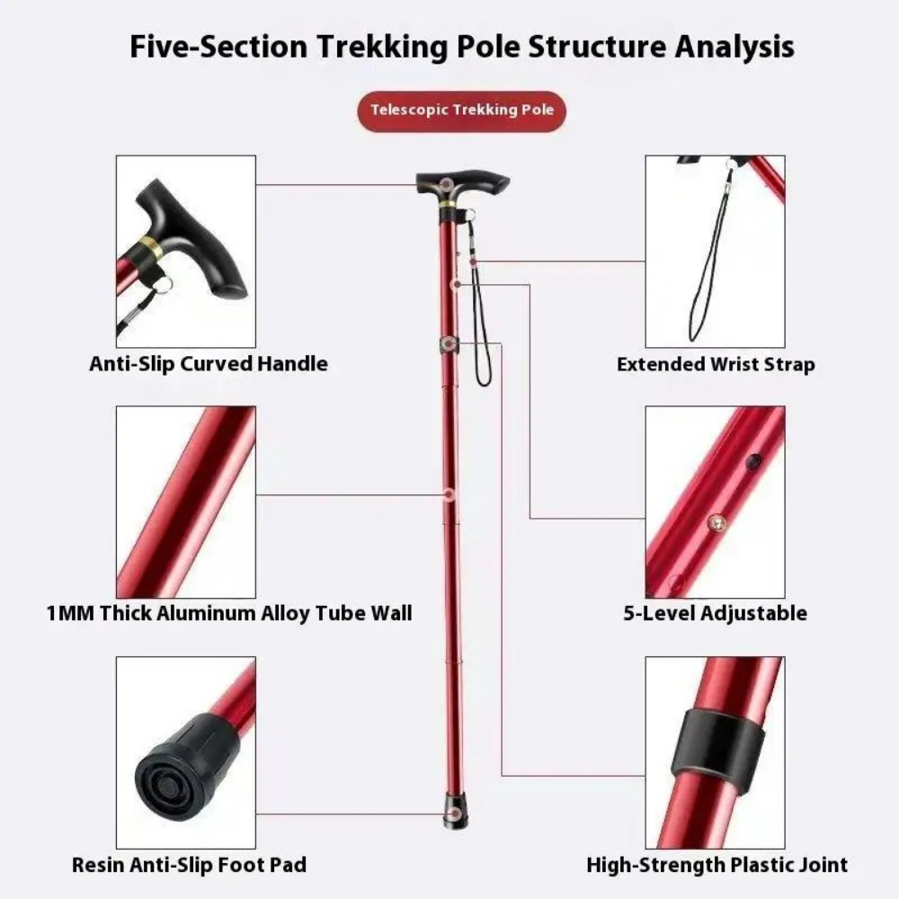 Bâtons de randonnée pliables u - Folding Walking Sticks Hiking Adjustable avis et prix