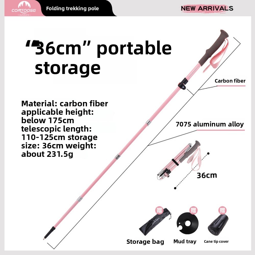 1 bâton de randonnée pliable u - Folding Walking Sticks Hiking Adjustable avis et prix
