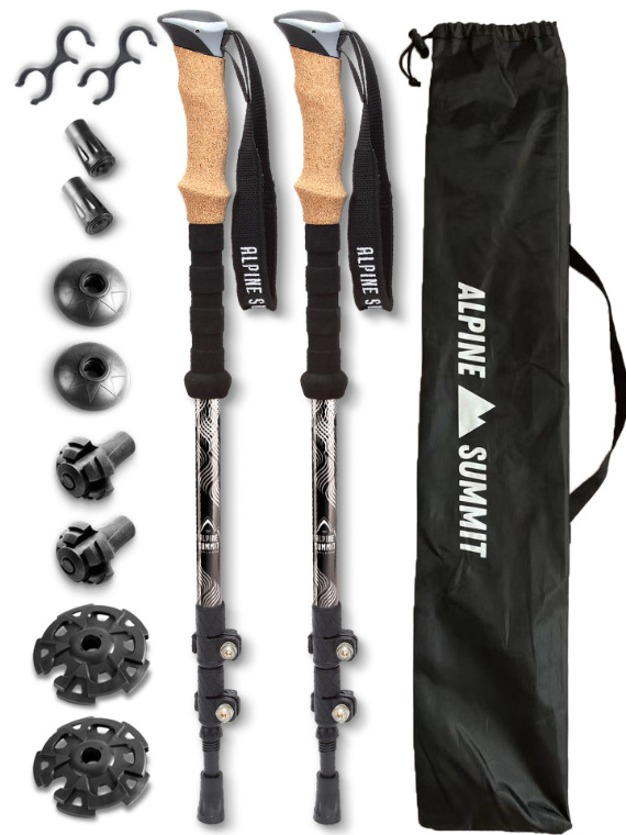 Bâtons de randonnée en alumini - Carbon Fiber Trekking Poles Ultralight Pair avis et prix